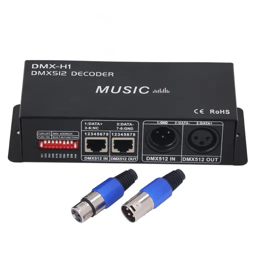 3 Channel DMX Decorder Adjustable RGB Dimming LED Decorder Controller for Bars Hotels Sober Bar4A