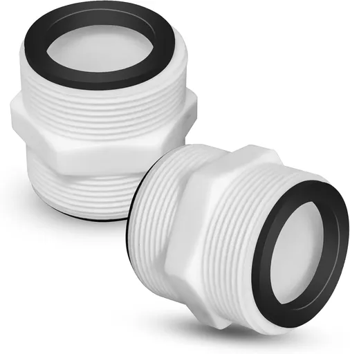 2Pcs 1.5’to 1.5’ Pool Hose Adapter, Pool Hose Connector Coupling Above Ground Pool Hose Adapter Compatible with Intex, Garden Hose Extender with 2 Rings Gaskets for 1.5 Inch Above Ground Pool Hose