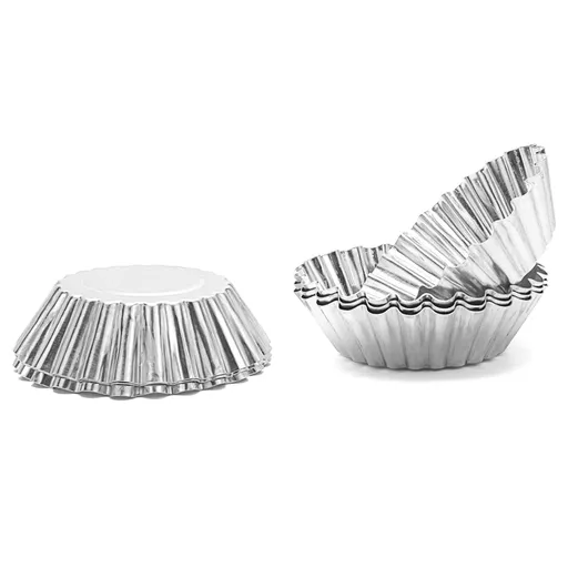 10pcs， Stainless Steel Egg Tart Mold, Reusable Cookie Cupcake Round Mould Nonstick DIY Pastry Pudding Mould Tin Pan Baking Tools