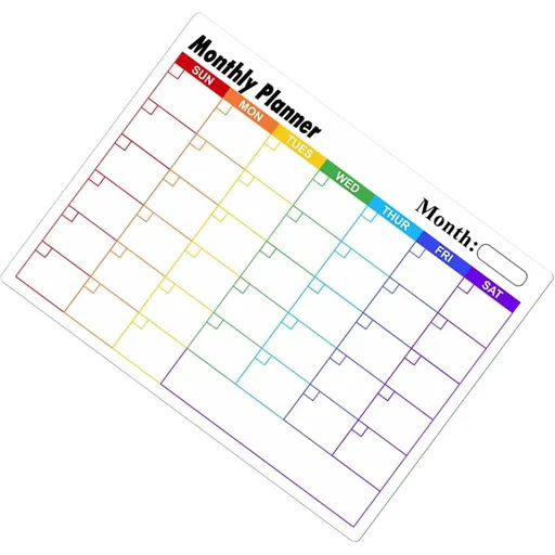Monthly planner Whiteboard Wall Decal 12x16 - Self Adhesive Dry Erase Calendar Sticker for Home Office