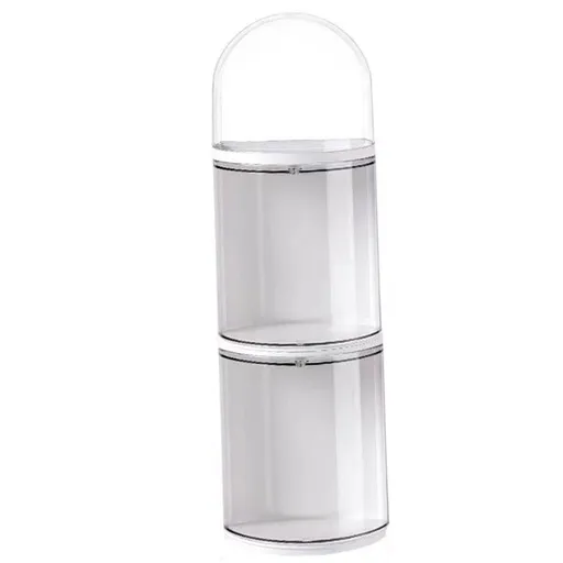 Figure Storage Box Transparent Wall Mounted Doll Figure Display Box Exhibition Box 3 Layer 11x35.5cm