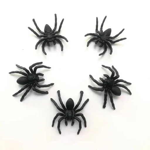 6 PCS Realistic Plastic Spiders Fake Spiders Black Small Spider Fun Joke Toys Prank Props for Halloween Decorations