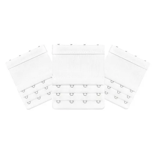 3 Hooks Underwear Extension Bra Buckle Bra Extender Hook Brassiere Strap - White