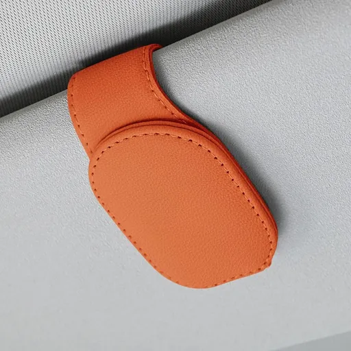 Panoz Car Sun Visor Glasses Clip Card Holder Orange