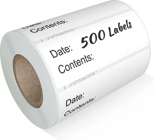 500 Pieces - Freezer Labels - Freezer Stickers - Food Labels - Best Before Labels - Labels - 2.5*5cm - Writable - For Containers, Boxes, Bags