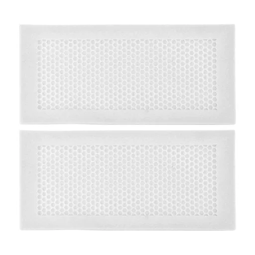2Pcs Baby Proof Vent Cover Child Proof Safe Soft Silicone for Home Floor Catch Debris Hair Insect White