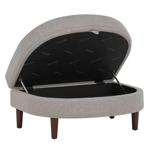 Accent Chair with Storage Ottoman