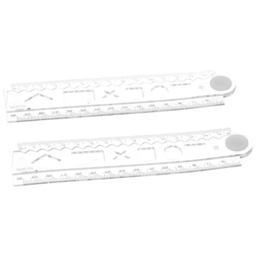 2pcs Unbreakable Clear Rulers 30cm Shatterproof Folding Flexible Ruler for Classrooms Home Office, Transparent