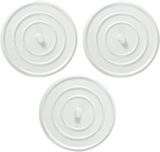 Pieces Silicone Bathtub Drain Stopper - Drain Plug - Universal Bath Stopper - Sink Plug - Bath Plug - Drain Stopper for Bath and Washbasin - Sink Stopper - Drain Plugs - Washbasin Bath Plug - for kitchens, bathrooms, laundries - White