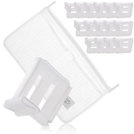16-Piece Refrigerator Side Door Organizer Clips with Mesh Storage Bag for Kitchen Fridge
