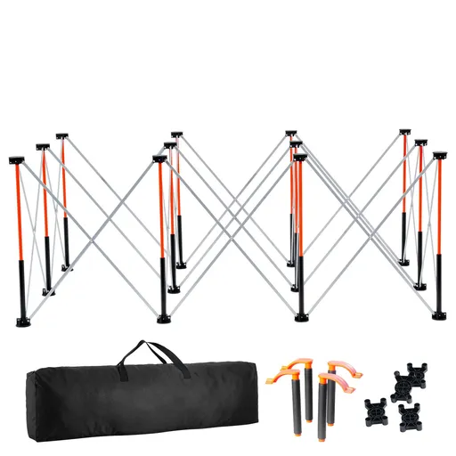 Portable Folding Workstand, 1865 x 1261 mm Collapsible Workbench, 2041 kg Weight Capacity, No Assembly Foldable Work Stand with Storage Bag, Table Top NOT Included, for Garage Workshop Outdoor