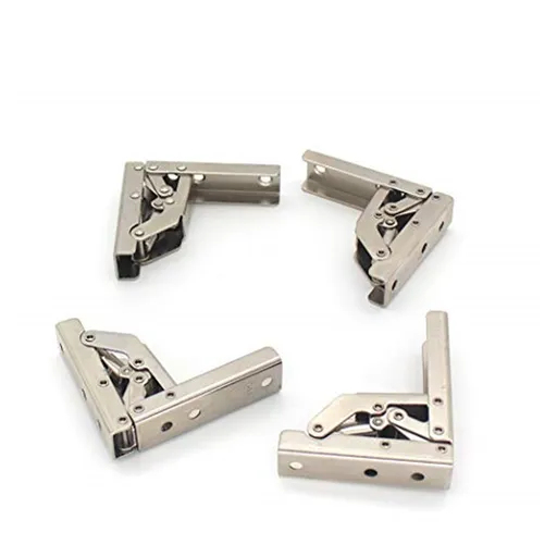 4 pack 90 Degree Folding Door/Shelf Hinge Hidden Bracket Table Holder Furniture Parts for Table Legs Furniture(4pc)