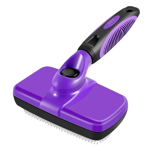 Self-Cleaning Pet Grooming Brush | Retractable Brush for Dogs & Cats Shedding, Detangling, & Fur Removal with Click Clean Button
