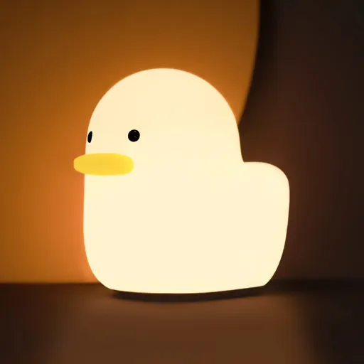 Cute Duck Animal Silicone Nursery Night Light Rechargeable Table Lamp Bedside Lamp with Touch Sensor for Baby Girls Women