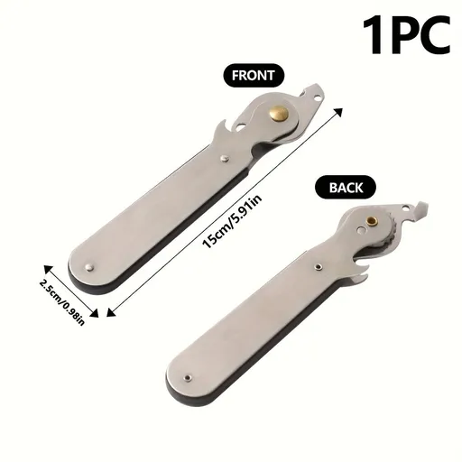 Stainless Steel Manual Can Opener, Fruit Jar & Bottle Cap Twister - Effortless & Convenient Tool 1pc
