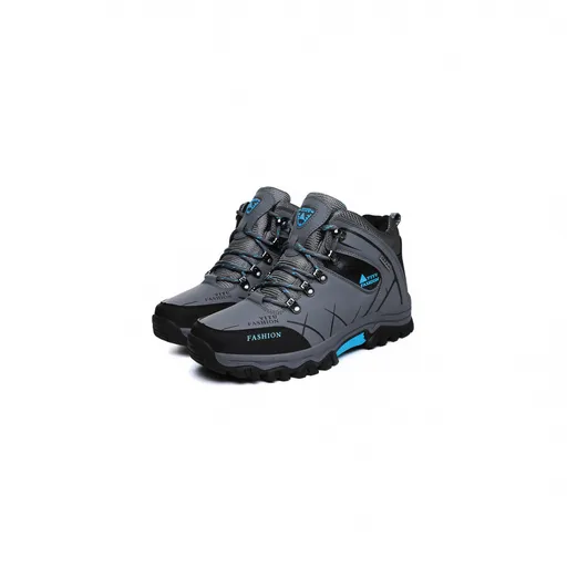 Men High Top Hiking Shoes Winter Warm Size 47 8528 Gray 46