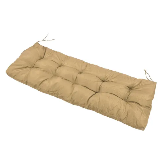 Bench Cushion Rain Proof Sun Proof PP Cotton Polyester Sponge 2 Seater Bench Pad for Indoor Outdoor Khaki