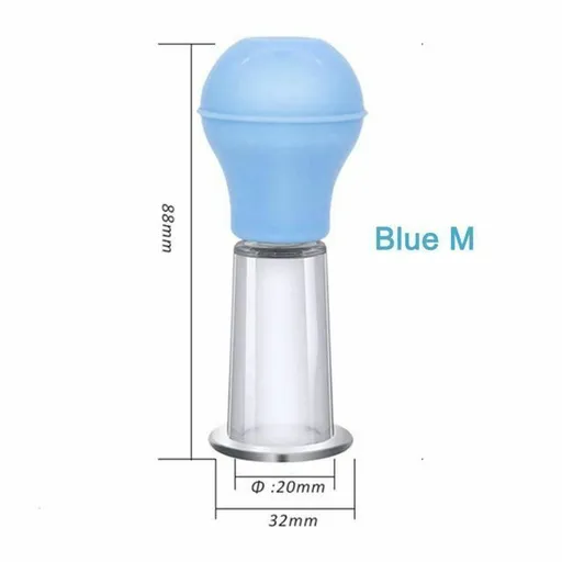 House Of Dasein Nipple Suckers Clit Vacuum Pump Breast Suction Bdsm Toys - Blue - M