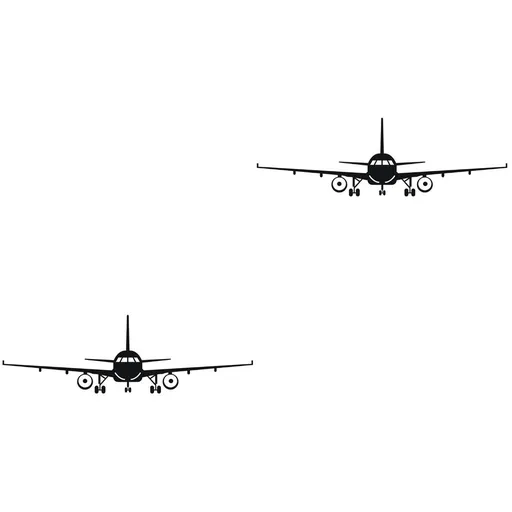 2 Pieces Removable Airplane Wall Stickers for Bedroom Decor, Kids Room Mural Decals, Easy to Apply and Remove
