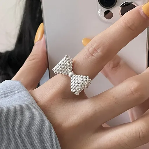 JZ1093 Unique Irregular | Vintage Silver Asymmetric Ring | Halloween Unique Creative Gift | Fade-Proof Adjustable One-of-a-kind Irregular Women's Ring
