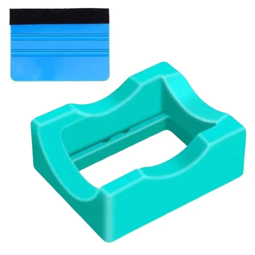 Anti slip cup holder with side ruler, silicone hidden scraper groove, felt edge scraper roller holder, anti slip process cradle kit