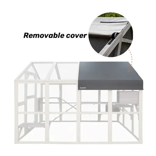 Removable Waterproof Roof Cover for Samland Large Wooden Outdoor Cat House DCT2441
