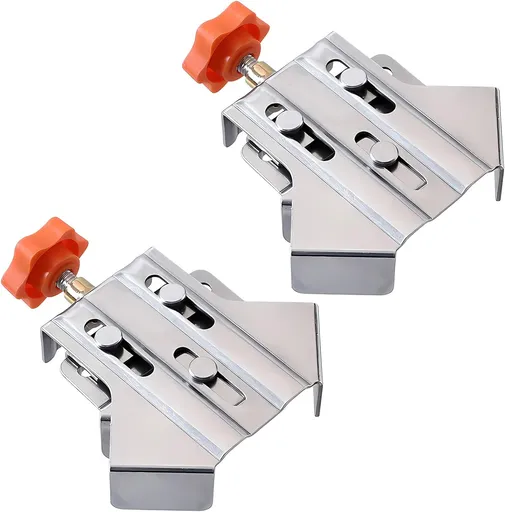 2pcs Stainless Steel Right Angle Clamp, 90 Degree Right Angle Clamp for Woodworking, Photo Framing