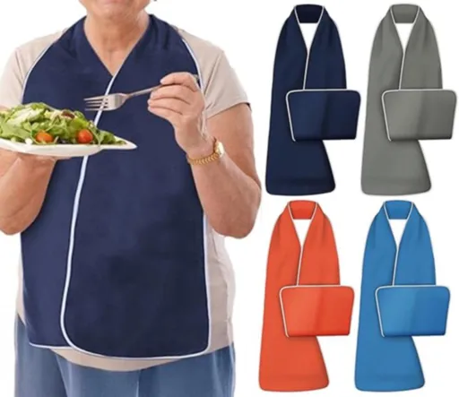 4 Pack Reversible Waterproof Adult Bibs
