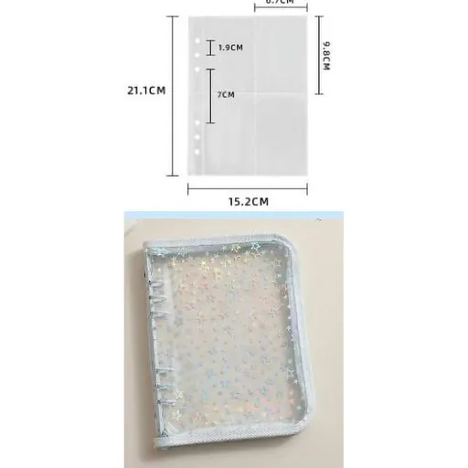 A5 Photocard Binder Album with Zipper, Card Holder Photo Album with Multiple Card Slots for Photocard Collection