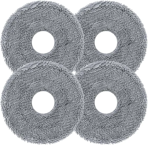 Rotating Mop Cloths for Saros 20 (4-Pack), 200 RPM Scrubbing, 30-Level Water Adjustment, Compatible with 212℉ Auto Wash & 131°F Drying, Reusable Mop Pads for Hardwood Tile Marble Carpet