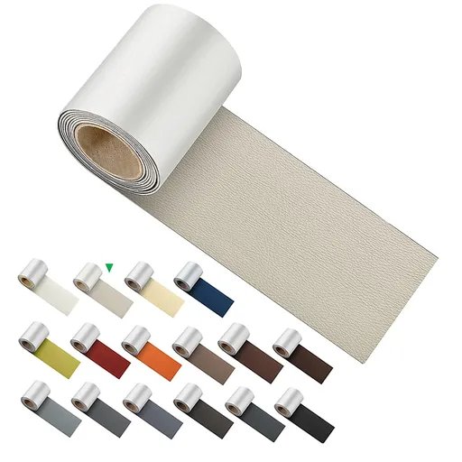Miaochuan 3 x 60 Inch Self Adhesive Leather Repair Patch Tape, and Leather Repair Kit for Couches, Furniture, Car Seat, Boat Seat, Sofa, Upholstery, Chair, Interior(Ivory Brown) 3" x 60" Brown