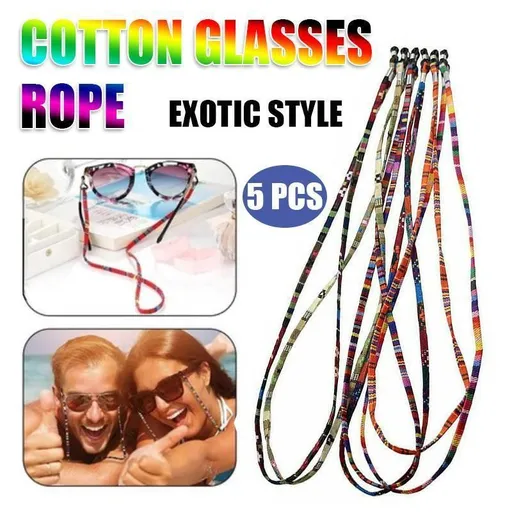 5 PCS Colorful Sunglasses Strap Eyeglass Chain Reading Glasses Holder Neck Cord