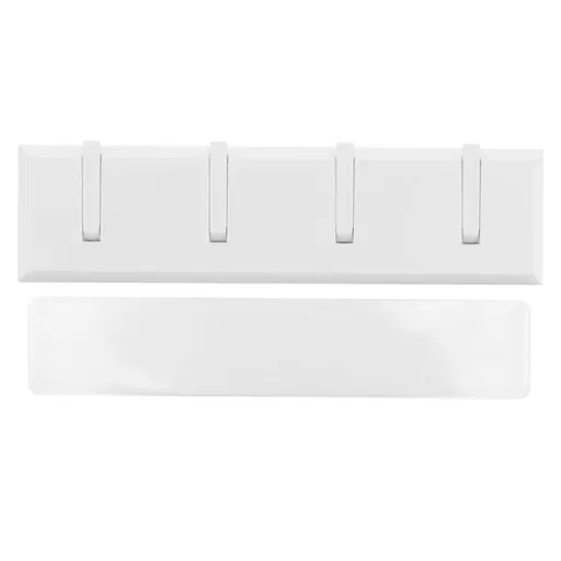 Wall Row Hook Punch Free Coat Key Holder Door Hat Hanger for Bathroom Wall Door Decor(White )