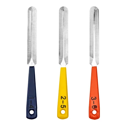 Professional Guitar Nut Files Set, 3 Piece Stainless Steel Double Edge Files for Bass, Mandolin, Banjo, Ukulele