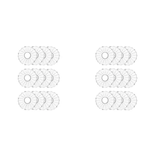 Glass Bobeches for Candlestick Holders,24 Pcs Ribbed Candle Drip Protectors Candle Rings for Tapers, Candle Drip Catcher