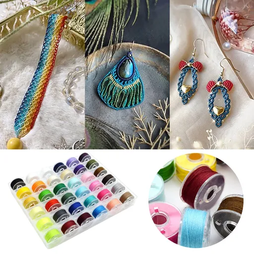 25 Pieces Sewing Thread Set, Assorted Embroidery Bobbins for Sewing Machines and DIY Crafts, Thread Kit, Multicolor, 4.72 x 3.93 x 0.98 inches