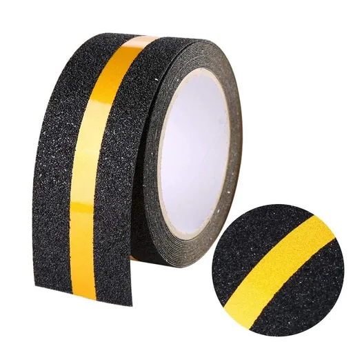 Reflective Anti Slip Traction Tape - Black - Enhance Safety on Wet Surfaces - Perfect for Stairs, Showers, Bathtubs