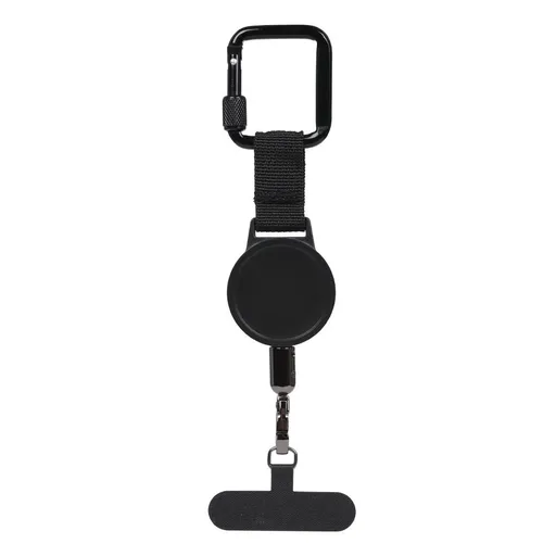 Heavy-Duty Retractable Anti-Theft Phone Tether, Stainless Steel Cable Security Lanyard with Locking Carabiner, 60cm Retractable Phone Holder for Construction Site Outdoor Travel