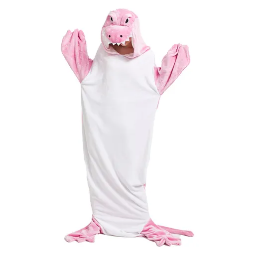 Animal Onesie Costume Soft Flannel Adult One Piece Animal Pajama for Women and Men Pink XL