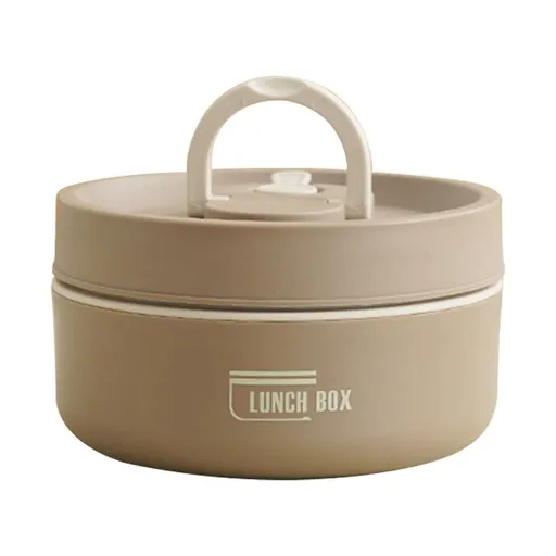 Thermo Food Jar for Hot Food Adults Soup Thermo Lunch Containers Wide Mouth Vacuum Insulated Stainless Steel Leakproof, Brown, 11.4 x 11.4 x 6.6 cm