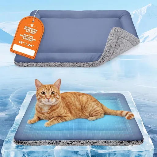 Reversible Cooling Mat for Cat and Small Dog Dark Blue, 45 x 60 cm