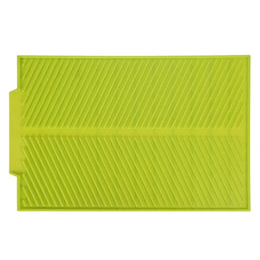 Silicone Dish Drying Mat, Heat-resistant Silicone Mat Multi-Use Dish Drying Mats with Built-in Drain Lip Kitchen(Green)