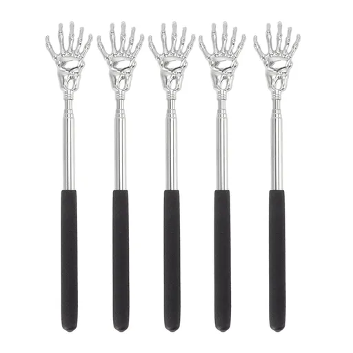 5Pcs Extendable Back Massager Stainless Steel Telescopic Portable Retractable Rear Back Scratcher