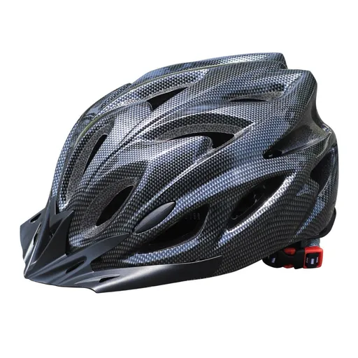 Mountain Bike Helmet Ultra-Breathable Cycling Helmet Integrated Helmet - Carbon - grain Black - Size L59-61CM