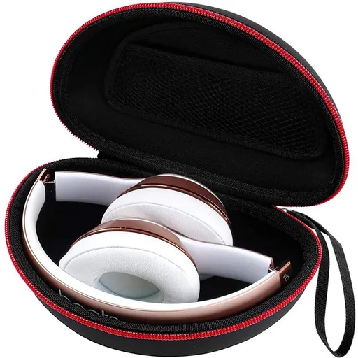 Travel Hard Carrying Case Compatible with for Bluetooth On-Ear Headphones - Black Perfect Protection headset