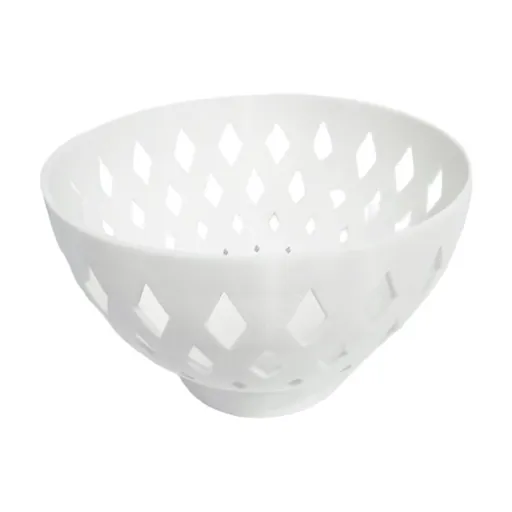 Modern Rhombic Fruit Bowl, Geometric Decorative Storage Bowl For Kitchen Counter Dining Table, Airy Breathable Holder For Fruit Snacks Candy, Stylish Centerpiece For Home Decor