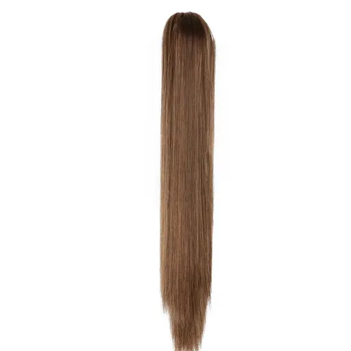 Human Hair Ponytail Extension Human Hair Straight Drawstring Ponytail Extension for Women, (Straight Hair, 22 inch)