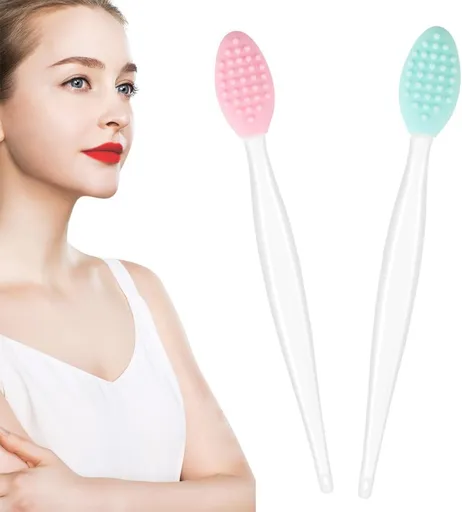Silicone Lip Scrub Brush Lip Scrubber Tool Lip Exfoliator Brush Exfoliating Lip Scrub Tool for Dark Lips