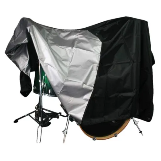 Drum Set Dust Cover, PVC Coating Drum Cover, Drum Accessories, Electric Drum Kit Cover with Sewn-in Weighted Corners