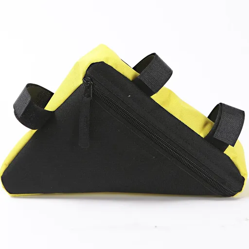 Bicycle Frame Bag, Triangle Bike Bag with Large Storage Capacity for Mountain Bike, Cycling Accessories and Outdoor Riding - Yellow